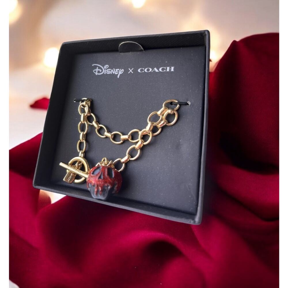 Coach X Disney Villains Poison Apple Bracelet Limited Ed Halloween Charm Toggle